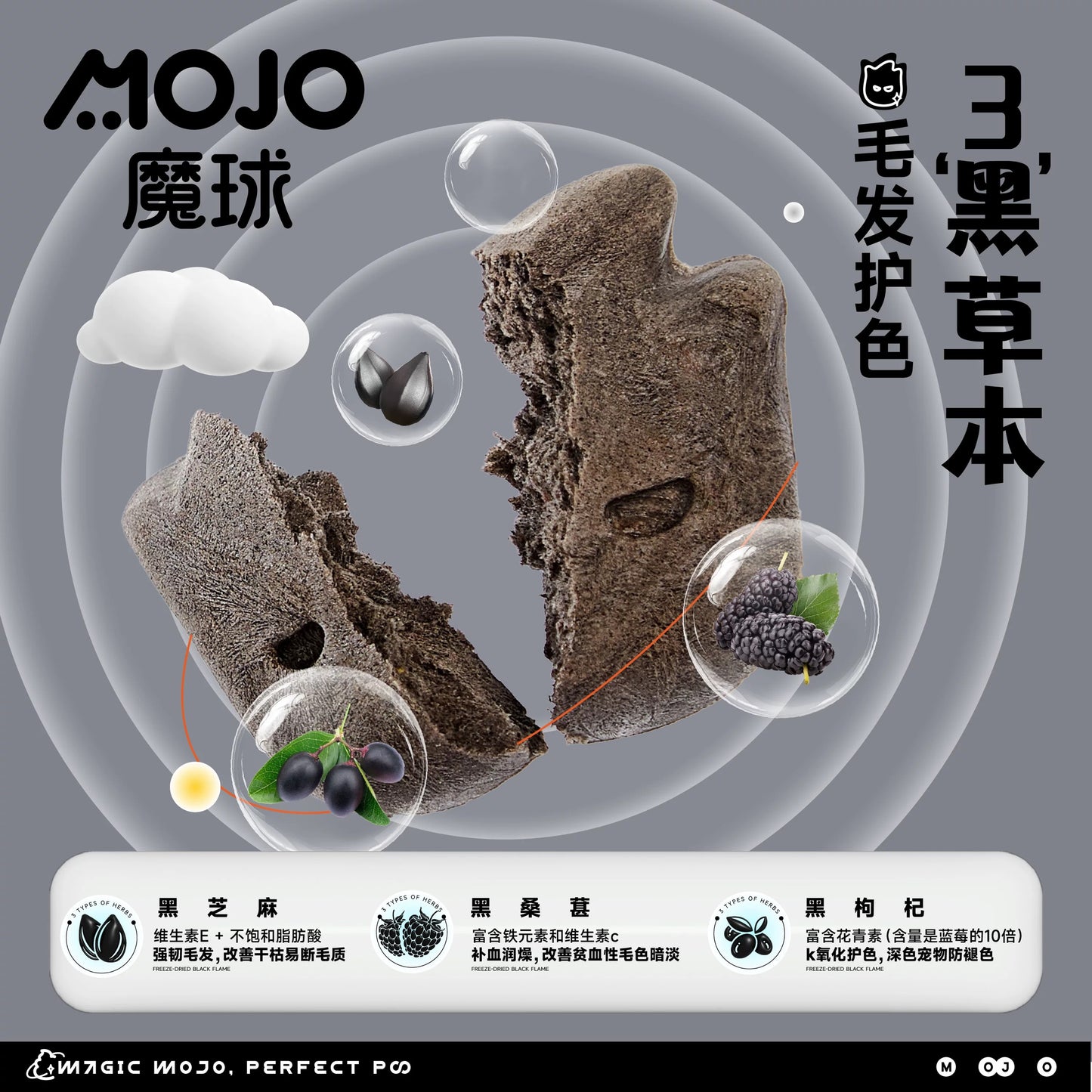 MOJO Freeze-Dried Black Flame Treats for Cats and Dogs