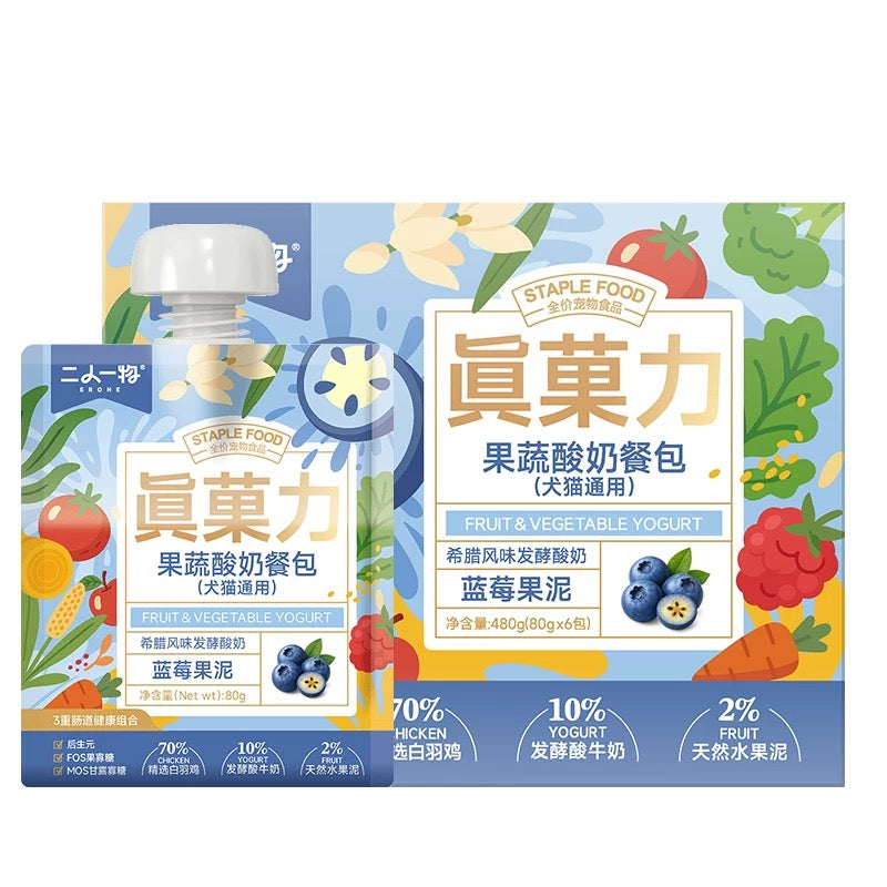 ErOne Yogurt Pouch Complete Food for Cats and Dogs 80g