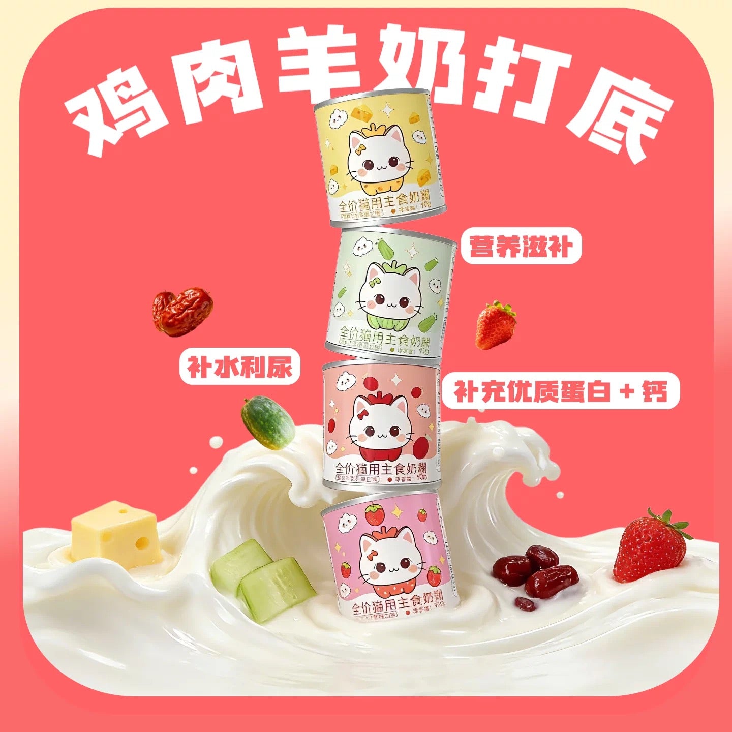 WHO'ZCAT Milk Soup Complete Food for Cats and Kittens 90g