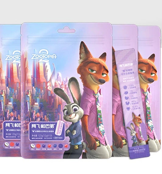 AFei & Zootopia 2 Churu Squeeze Stick Complete Food for Cats