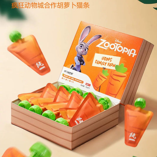 AFei Zootopia 2 Hopps Carrot Squeeze Treat for Cats and Dogs 35g