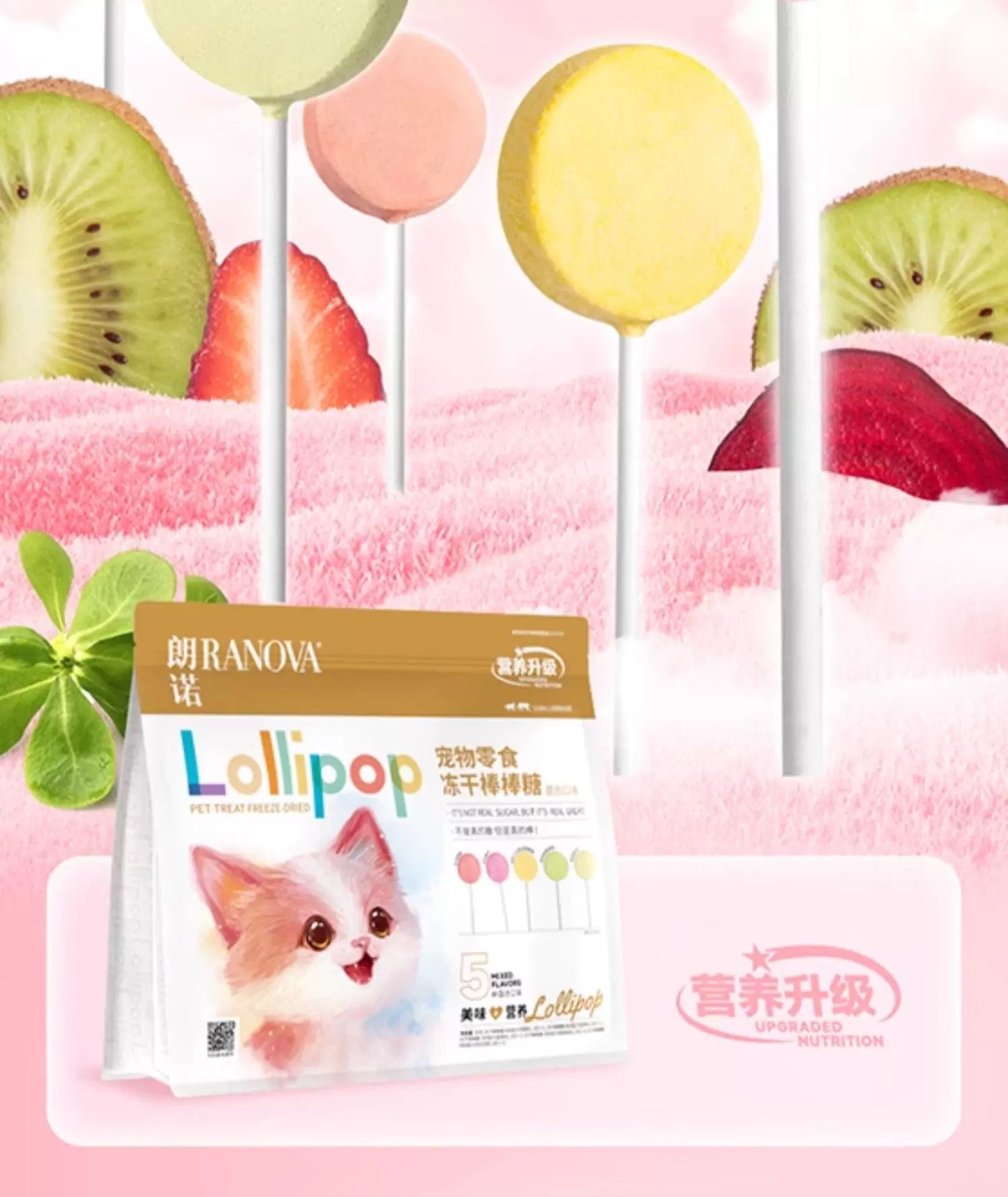 Ranova 5 Flavors Functional Lollipops for Cats and Dogs 25pc