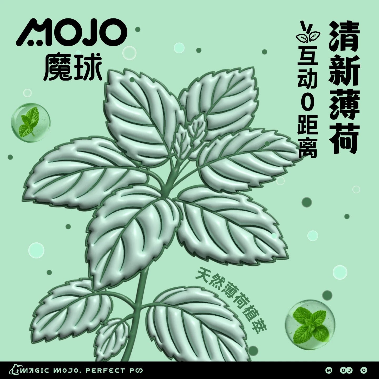 MOJO Mint Milk Pudding Freeze-Dried Breath Treats for Cats and Dogs 25g