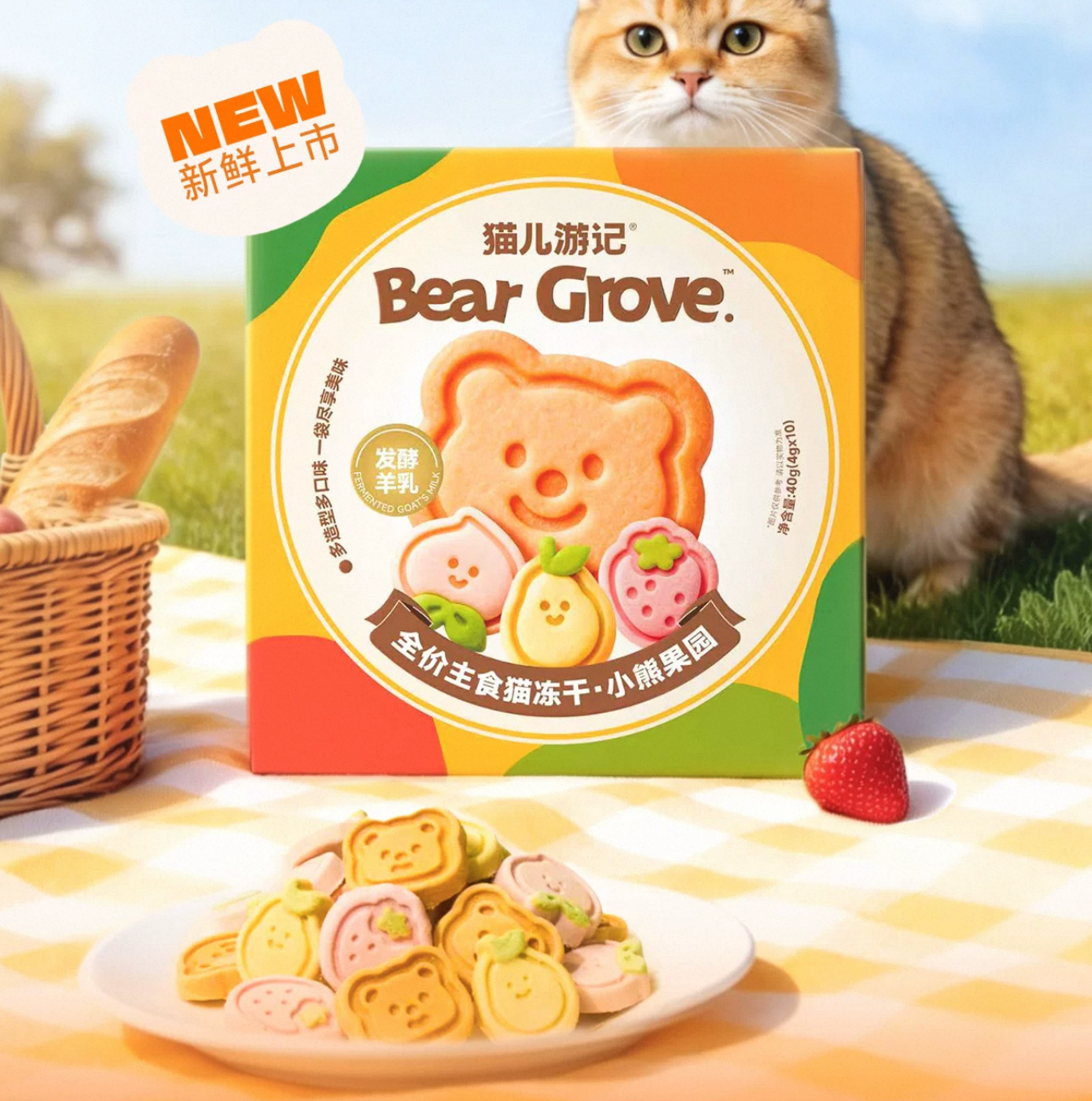 The Cat's Travel Bear Orchard Freeze-Dried Complete Food for Cats