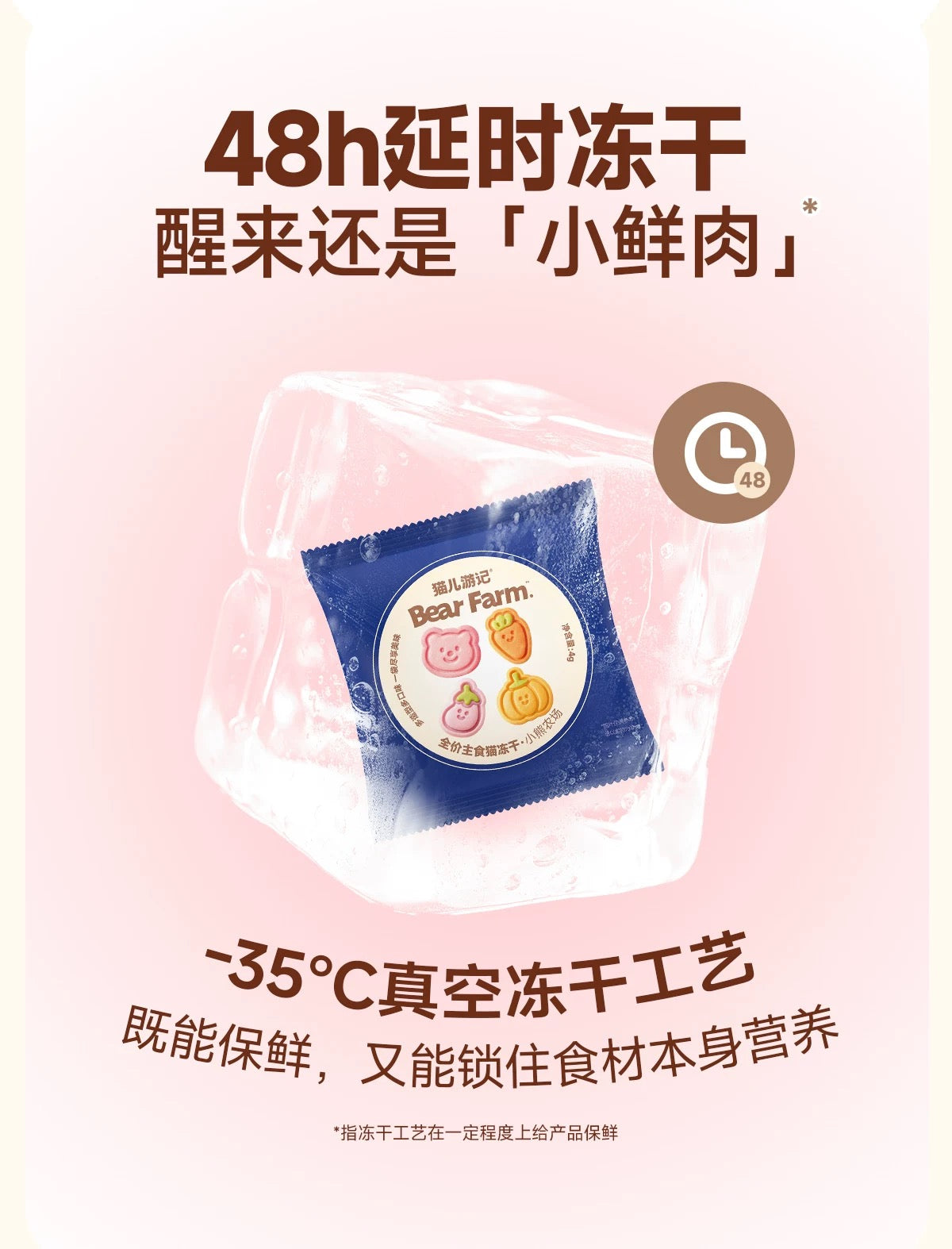 The Cat's Travel Bear Farm Freeze-Dried Food for Cats 4g