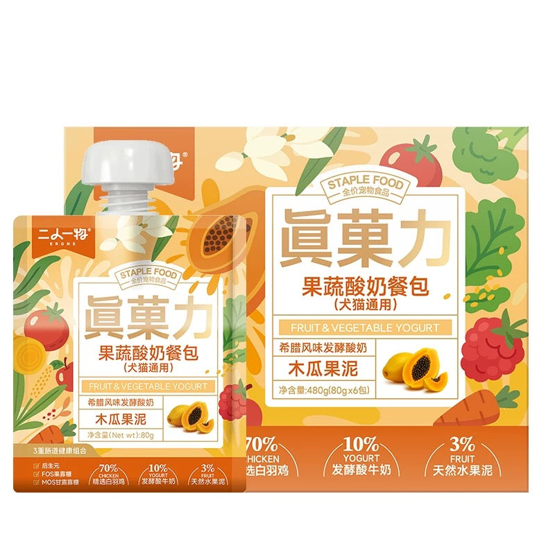 ErOne Yogurt Pouch Complete Food for Cats and Dogs 80g