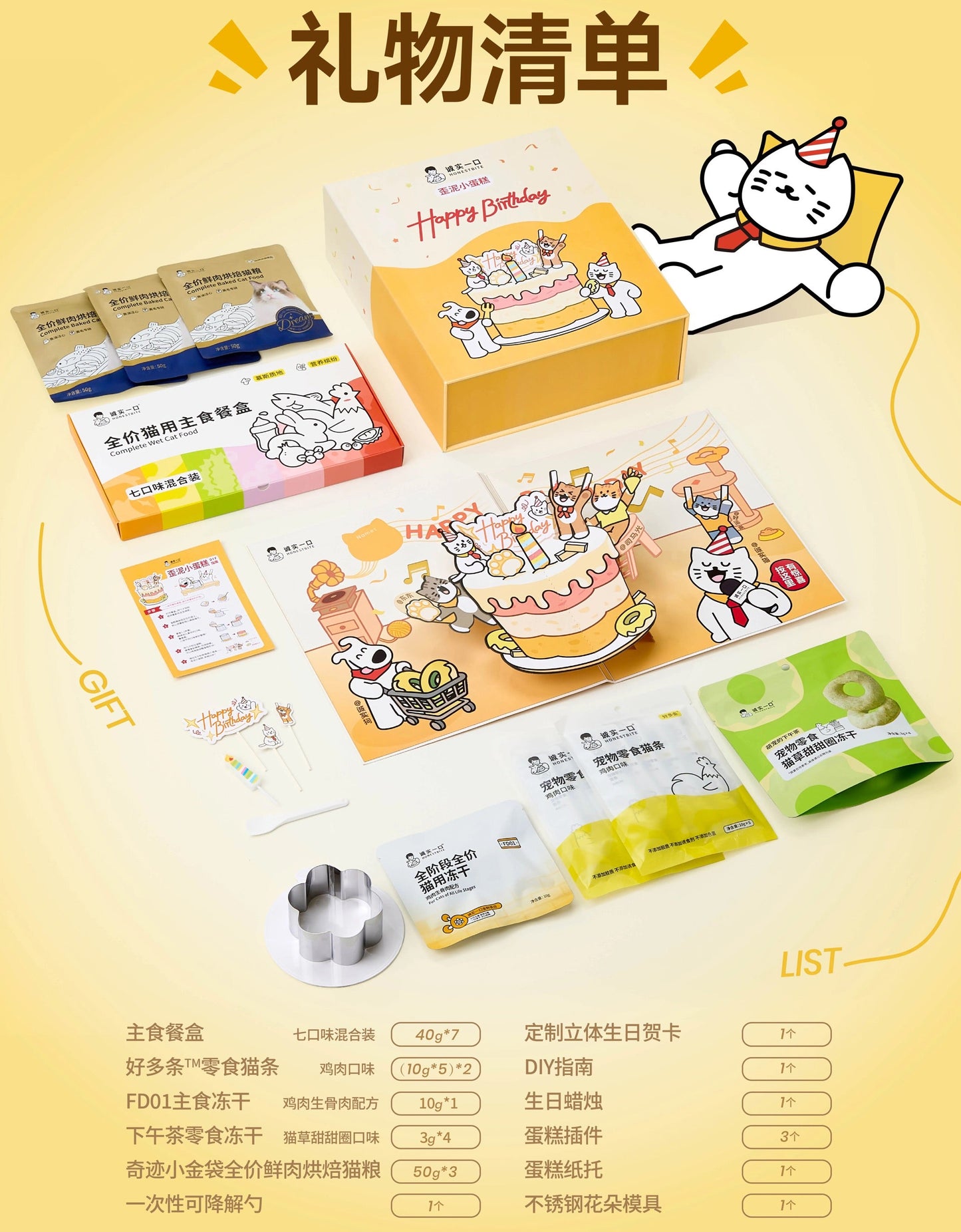 HonestBite DIY Birthday Cake Box for Cats