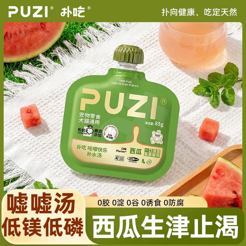 PuZi Hydrating Summer Edition Soup Pouch for Cats and Dogs 85g