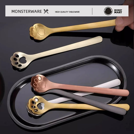 MONSTERWARE Open Cat Paw Spoon - Rose Gold
