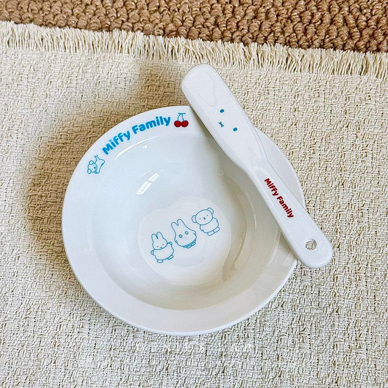 Miffy Bowl and Spoon Set for Cats and Dogs 200mL